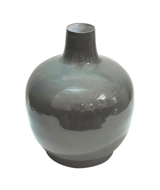 ORIGEN Home Decor Jarrón metal Jarrones Y Portavelas | Jarrón Negro - 21x17x17cm