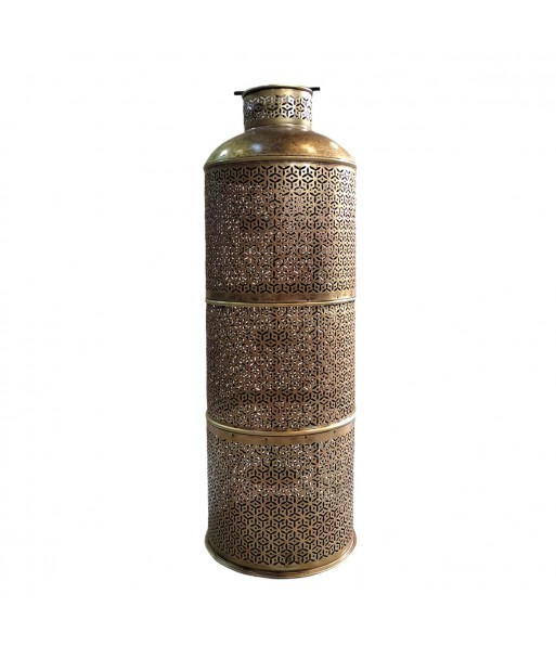 ORIGEN Home Decor Jarrón portavelas Jarrones Y Portavelas | Jarrón Plateado - 63x21x21cm
