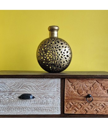 ORIGEN Home Decor Jarrón portavelas Jarrones Y Portavelas | Portavelas Dorado - 46x36x25cm