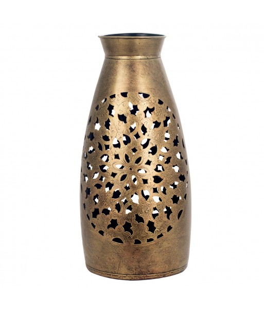 ORIGEN Home Decor Jarrón portavelas Jarrones Y Portavelas | Portavelas Plateado - 59x27x27cm