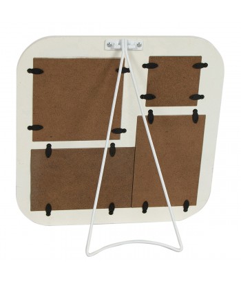 ORIGEN Home Decor Marco De 4 Fotos Marcos | Blanco - 30x30x3cm