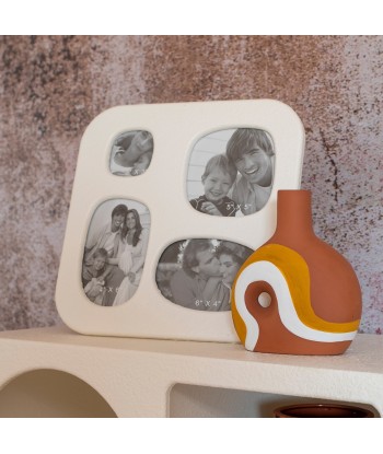ORIGEN Home Decor Marco De 4 Fotos Marcos | Blanco - 30x30x3cm