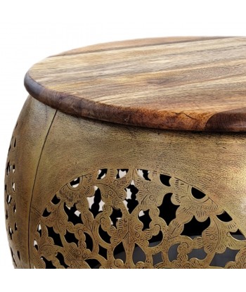 ORIGEN Home Decor Mesa grande Mueble Auxiliar | Mesa auxiliar Dorado - 41x62x62cm