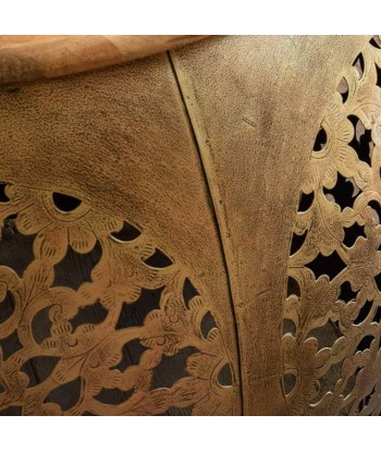 ORIGEN Home Decor Mesa grande Mueble Auxiliar | Mesa auxiliar Dorado - 41x62x62cm