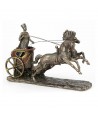 ORIGEN Home Decor Nefertiti en Carro Reina Bronce Figura Diosa Verde 19x30x9cm