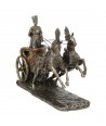 ORIGEN Home Decor Nefertiti en Carro Reina Bronce Figura Diosa Verde 19x30x9cm