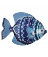 ORIGEN Home Decor Pez Jardin Figura de Pez Azul - 23x31x1cm