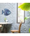 ORIGEN Home Decor Pez Jardin Figura de Pez Azul - 23x31x1cm