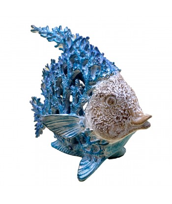 ORIGEN Home Decor Pez Marinero Azul - Figura de Pez 18x20x11cm