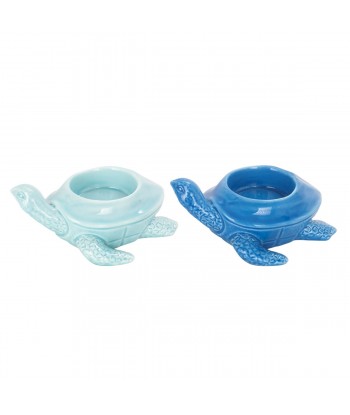 ORIGEN Home Decor Portavelas 2U Jarrones Y Portavelas Azul - 5x12x10cm