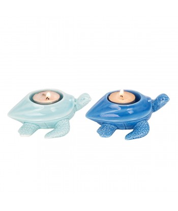 ORIGEN Home Decor Portavelas 2U Jarrones Y Portavelas Azul - 5x12x10cm