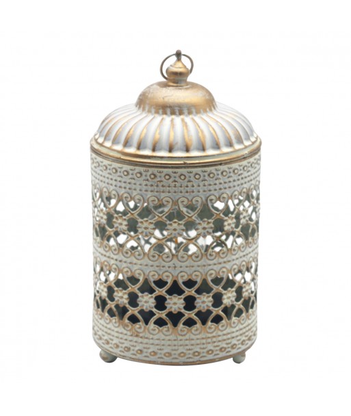 ORIGEN Home Decor Portavelas led Jarrones Y Portavelas | Portavelas Blanco - 18x10x10cm