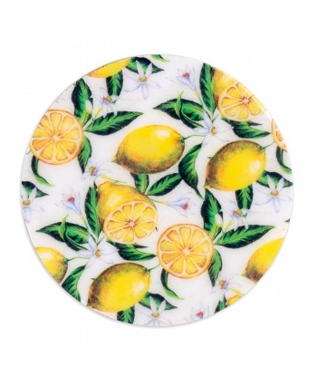 ORIGEN Home Decor posavasos limones 4 U Posavasos | Amarillo Redondo - 1x10x10cm