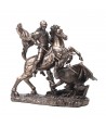 ORIGEN Home Decor San Jorge Bronce Figura Diosa Gris 16x17x9cm