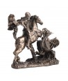 ORIGEN Home Decor San Jorge Bronce Figura Diosa Gris 16x17x9cm