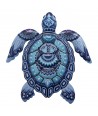 ORIGEN Home Decor Tortuga Jardin | Figura de Tortuga Azul - 31x28x2cm