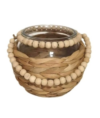 Portavelas de Jacinto de Agua Natural, Decoración Elegante para Hogar, Accesorios de Estilo Boho, Regalos Originales