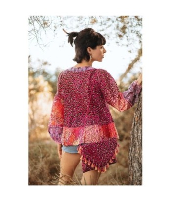 Isla Bonita Moda By SIGRIS - Camisa de Algodón 100% para Mujer, Estampado Animal, Manga Larga