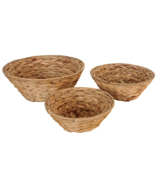 Cestas de Almacenamiento Naturales - Juego de 3 Cestas de Jacinto de Agua para Decoración y Organización del