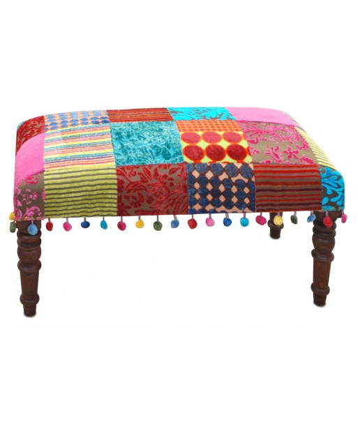 ORIGEN Home Decor Banqueta-Taburete Mueble Auxiliar | Banqueta Multicolor Rectangular - 45x85x40cm
