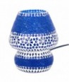 Lámpara mosaico sobremesa azul estilo india decorativa