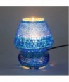 Lámpara mosaico sobremesa azul estilo india decorativa
