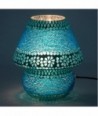 Lámpara mosaico sobremesa estilo étnico india azul decoración hogar