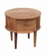 Conjunto de 2 Mesitas Auxiliares de Madera de Acacia