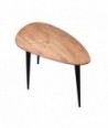 Mesita auxiliar de madera de acacia estilo bohemio