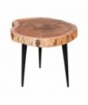 Mesita auxiliar de madera de acacia - Mueble auxiliar para salón o dormitorio - Estilo natural y funcional