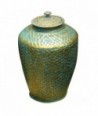 Jarron pequeña étnico dorado hojalata 34x25x25 cm