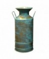 Jarrón étnico azul decorativo para hogar y oficina de hojalata de 60 cm