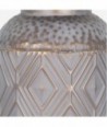 Jarron gris étnico decorativo de metal para hogar moderno y elegante