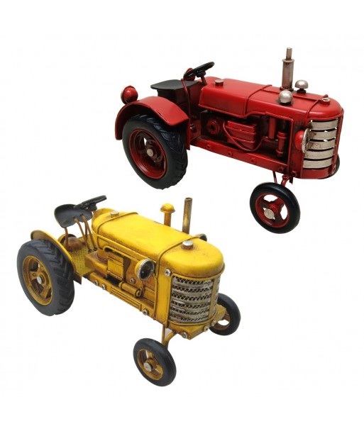 Tractor 2 unidades Vintage Metal Multicolor Juguete Coche Granja Regalo Niños