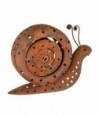 Caracol portavelas pequeño rústico de metal para decoración del hogar