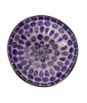 Cuenco 2 unidades de madera azul para decoración de hogar y cocina