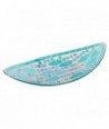 Bandeja mosaico vidrio azul decorativa para hogar y regalo