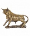Figura de Toro Dorado de Resina para Decoración Navideña