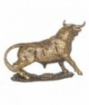 Figura de Toro Dorado de Resina para Decoración Navideña