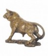 Figura de Toro Dorado de Resina para Decoración Navideña