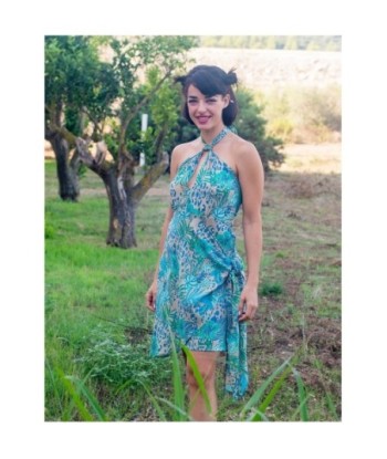 Isla Bonita Moda By SIGRIS - Vestido Corto de Moda Mujer Elegante y Sofisticado