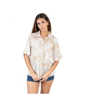 Isla Bonita Moda By SIGRIS - Camisa de Algodón 100% para Mujer, Estilo Glam