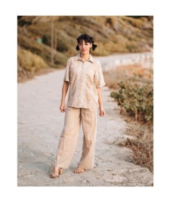 Isla Bonita Moda By SIGRIS - Camisa de Algodón 100% para Mujer, Estilo Glam