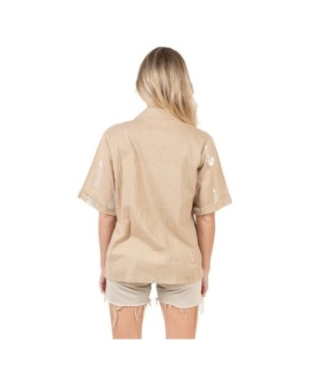 Isla Bonita Moda By SIGRIS - Camisa de Algodón 100% para Mujer, Estilo Glam