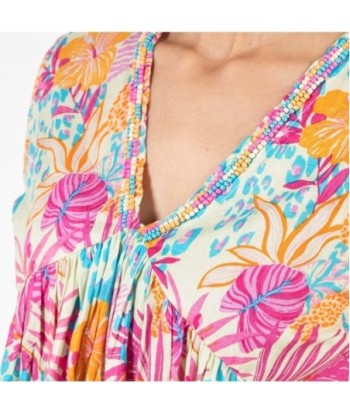 Isla Bonita Moda By SIGRIS - Camisa de Mujer Manga Larga, Estilo Bohemio y Elegante