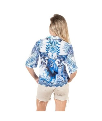 Isla Bonita Moda By SIGRIS - Camisa de Algodón 100% para Mujer, Manga Larga, Estilo Elegante y Versátil