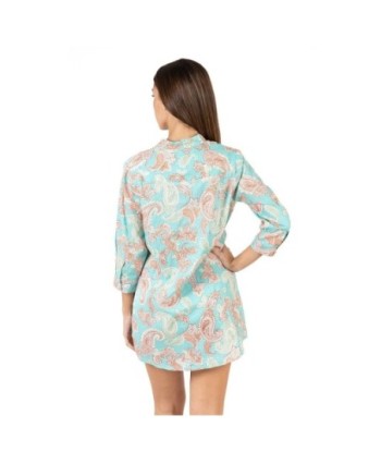 Isla Bonita Moda By SIGRIS - Camisa de Algodón 100% para Mujer, Manga Larga, Estilo Elegante y Versátil