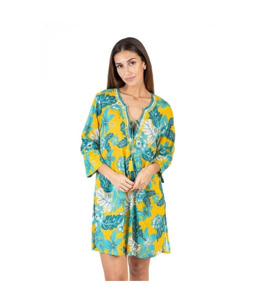 Isla Bonita Moda By SIGRIS - Vestido Corto de Moda Mujer para Todas las Ocasiones