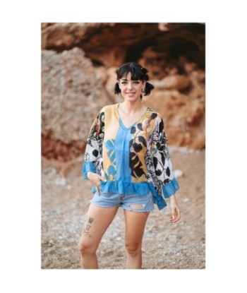 Isla Bonita Moda By SIGRIS - Camisa de Mujer Manga Larga Boho Chic