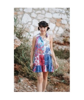 Isla Bonita Moda By SIGRIS - Vestido Corto de Moda Mujer para Todas las Ocasiones